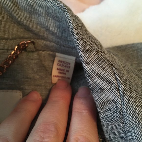 Ted Baker Beyty Grey blazer jacket zip up with tan brown leather sleeves size 1 - Picture 10 of 16